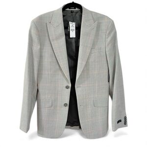 Express Men’s Plaid Two-Button Blazer – Size 36R – New With Tags